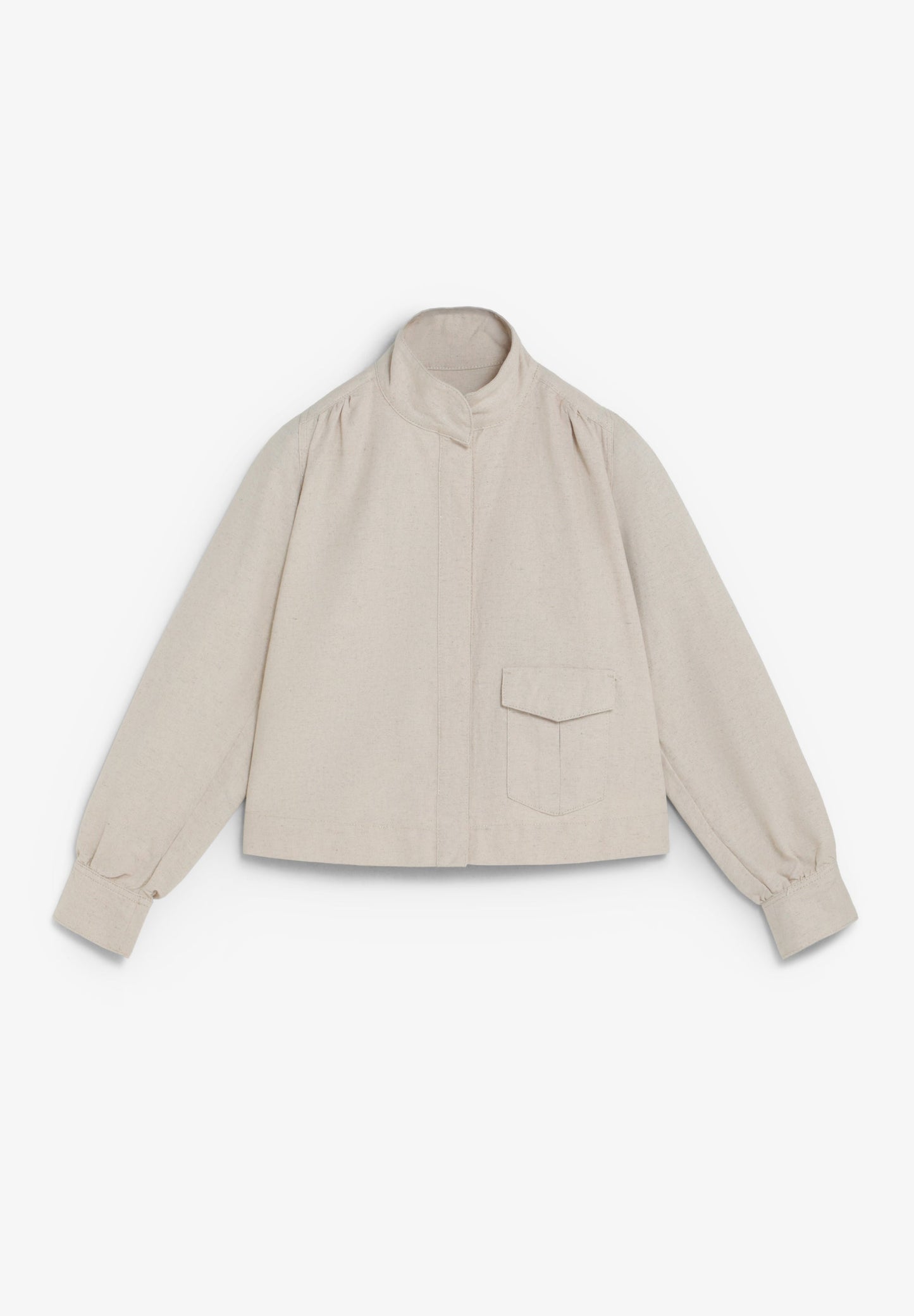 CHAQUETA RÚSTICA MANGAS ABULLONADAS