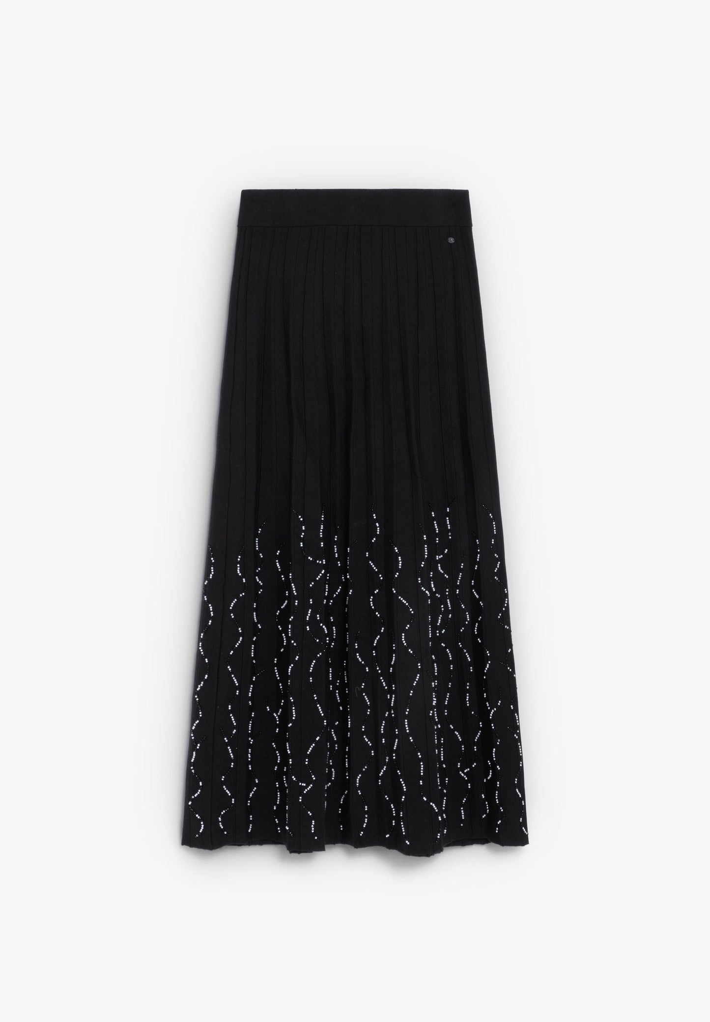 FALDA MIDI PUNTO ABALORIOS