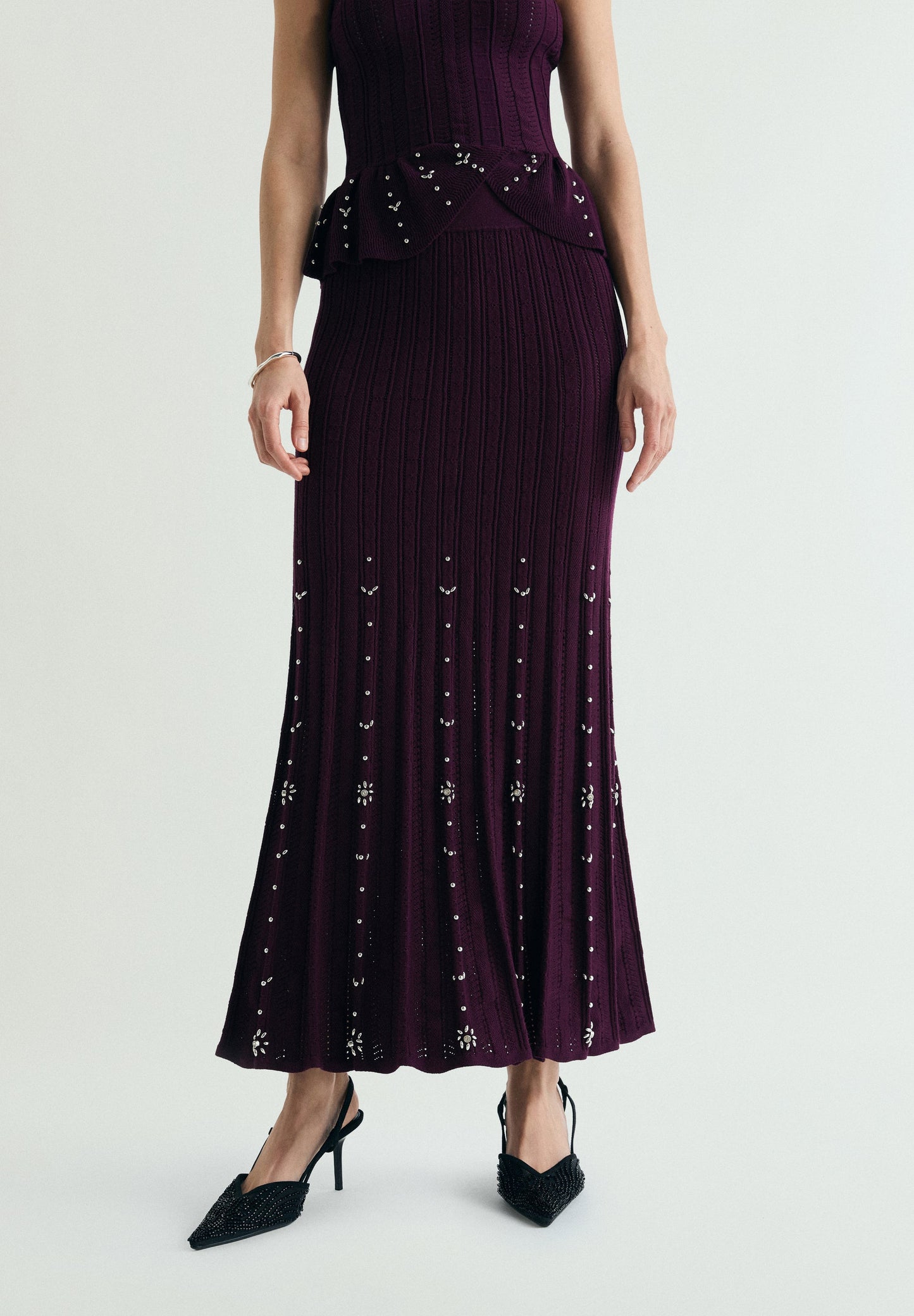 FALDA MIDI STRASS