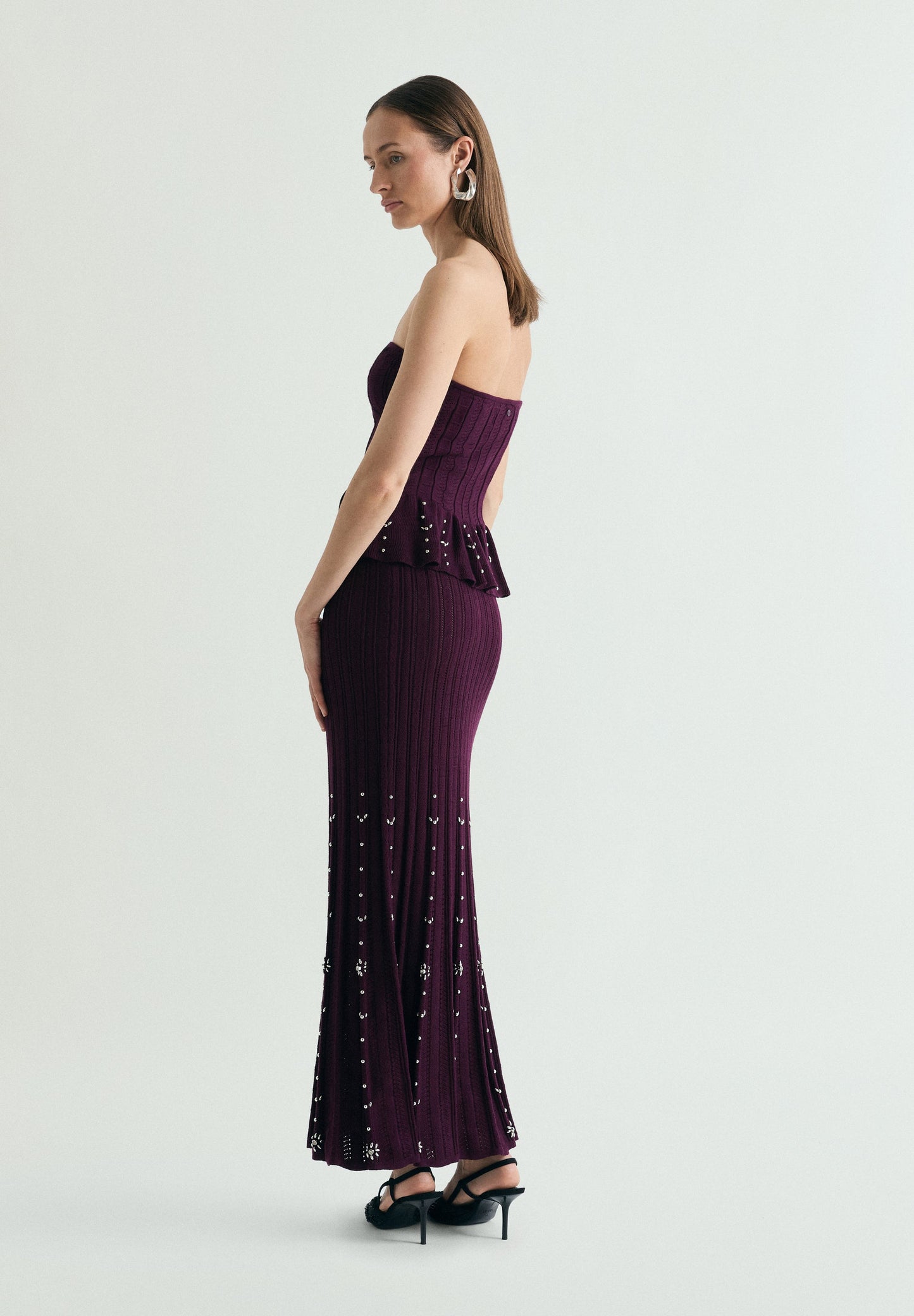 FALDA MIDI STRASS