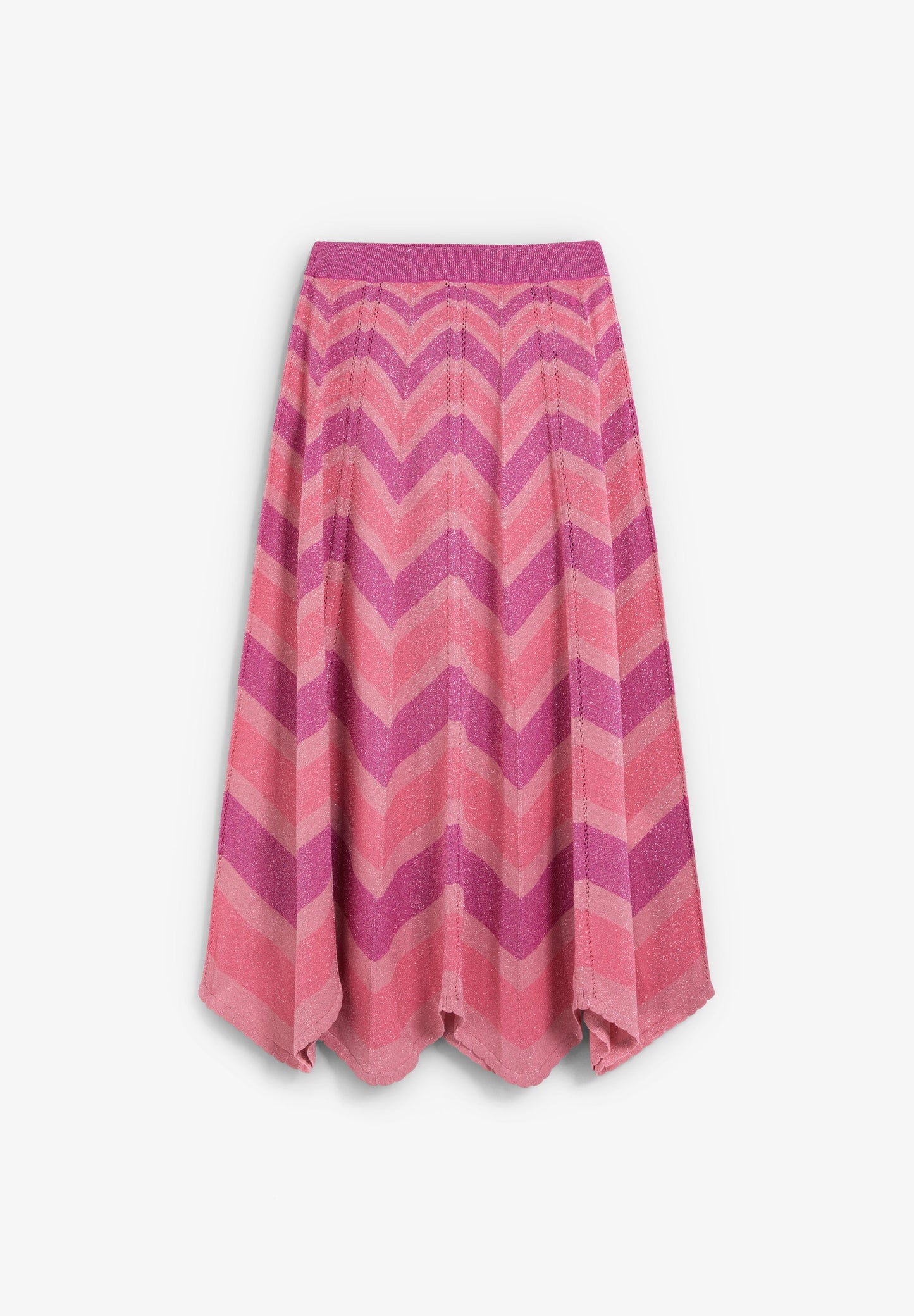 FALDA MIDI PUNTO LÚREX