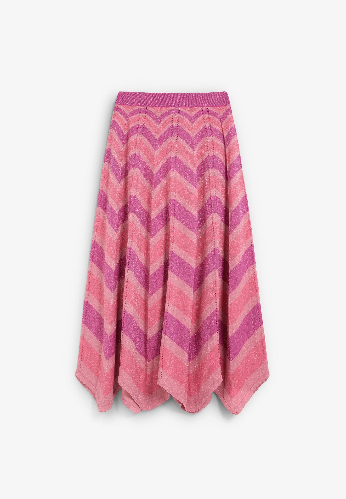 FALDA MIDI PUNTO LÚREX