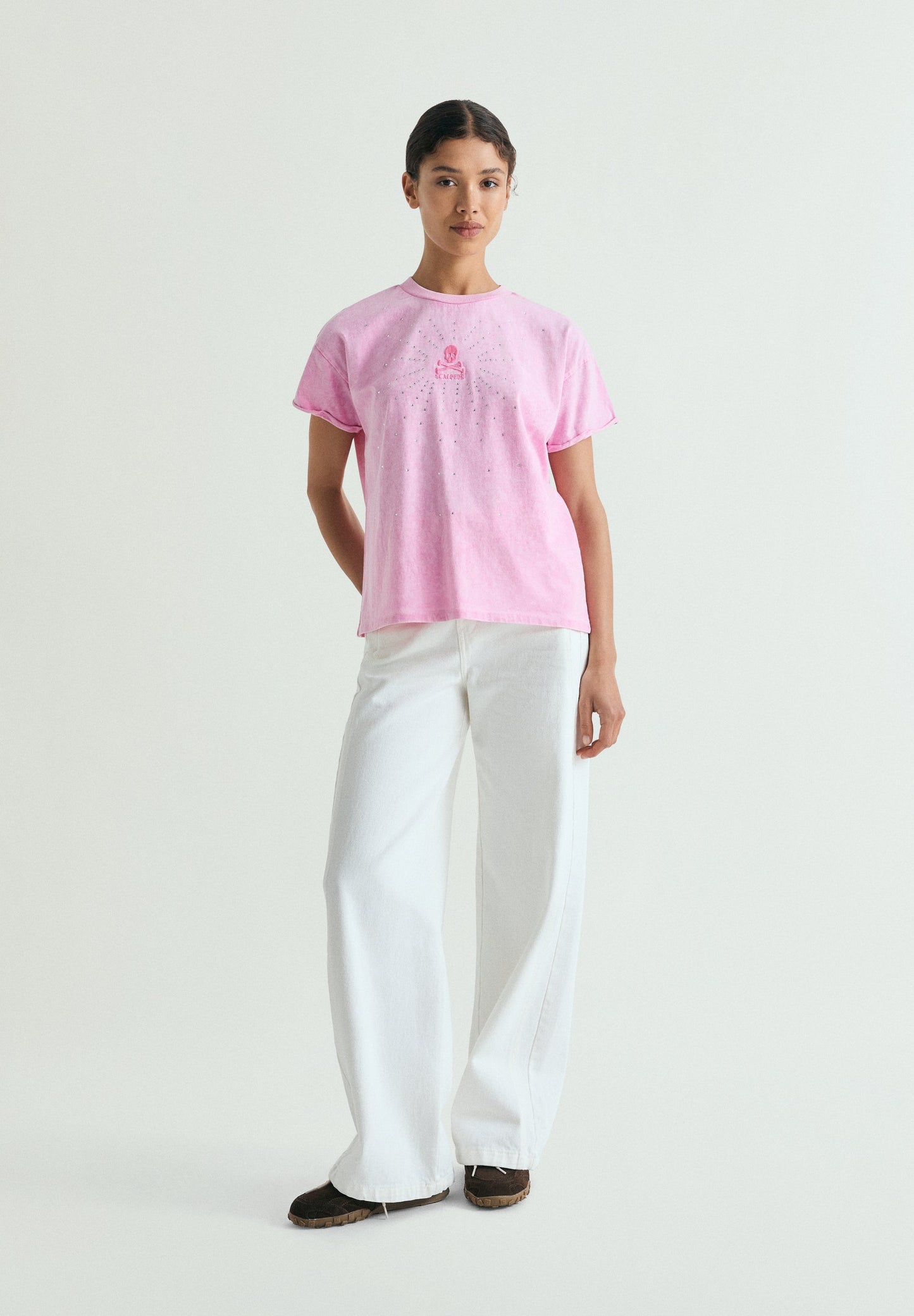 CAMISETA LAVADA STRASS