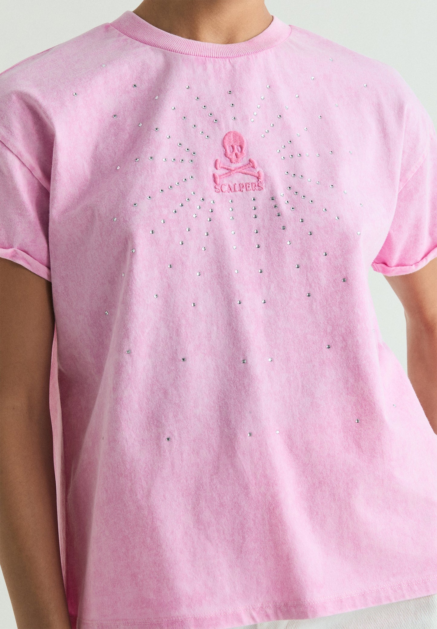 CAMISETA LAVADA STRASS