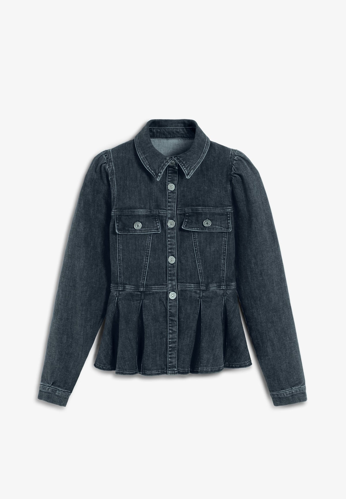 CAMISA DENIM MANGA ABULLONADA
