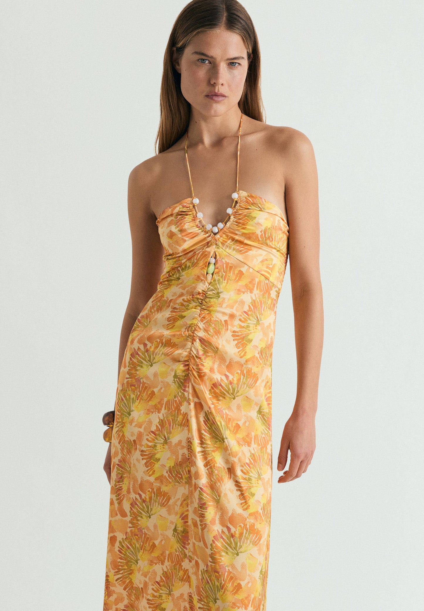 VESTIDO MAXI CUELLO HALTER