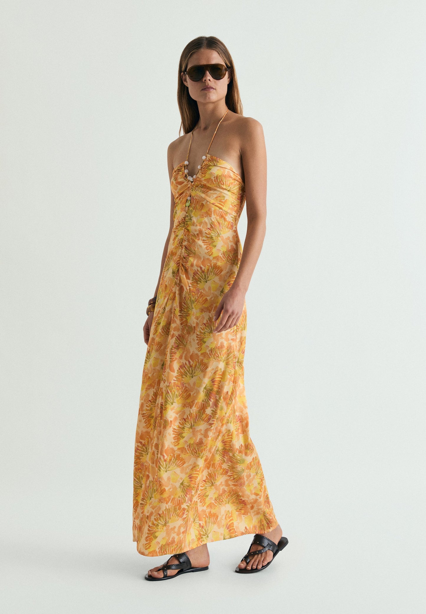 VESTIDO MAXI CUELLO HALTER
