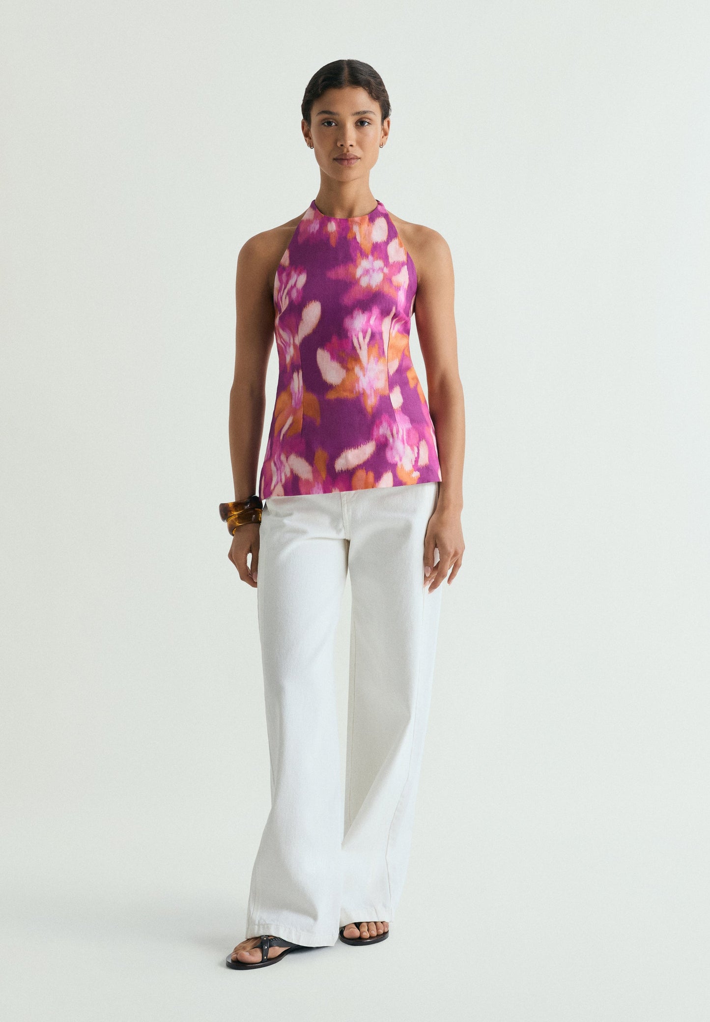 TOP LINO ESTAMPADO FLORAL