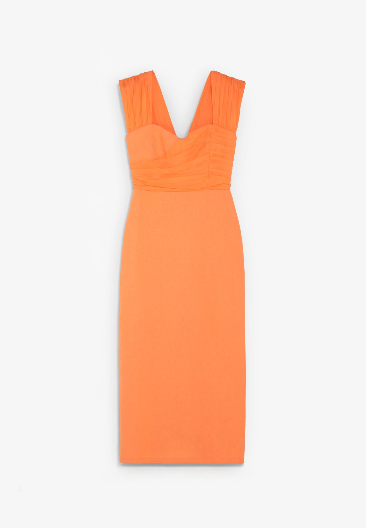 VESTIDO LINO DRAPEADO