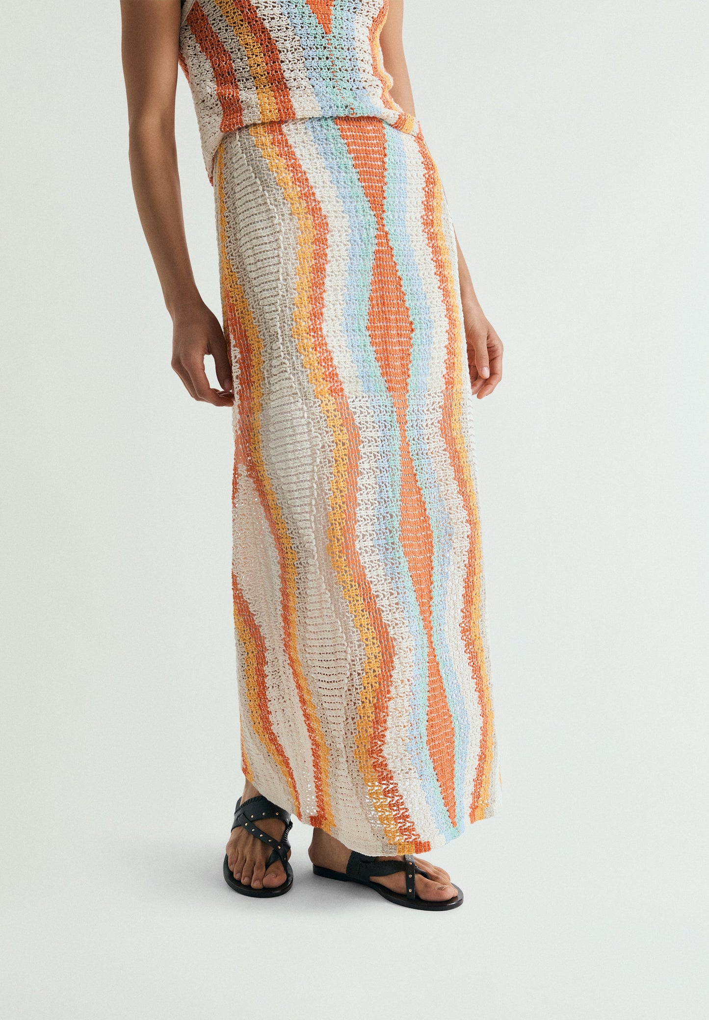 FALDA CROCHET MULTICOLOR