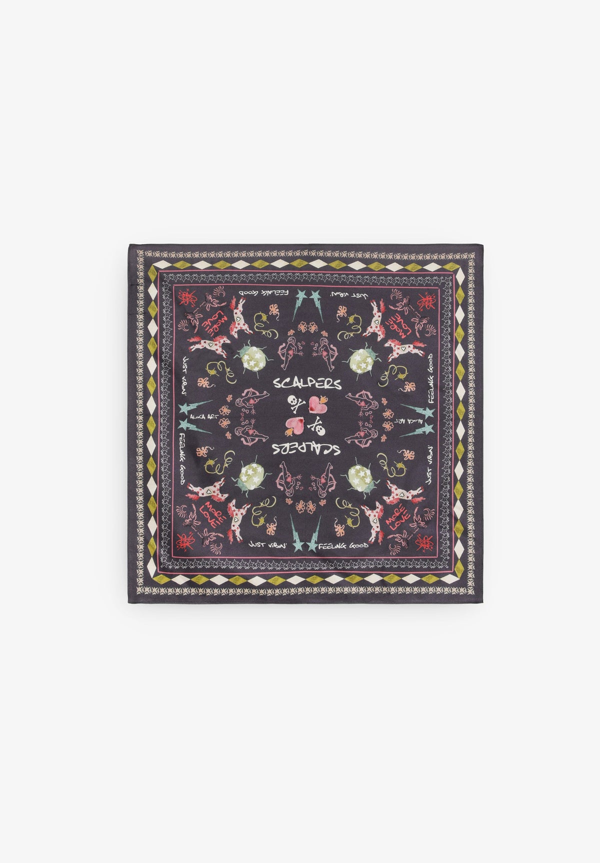 PAÑUELO ESTAMPADO 100% SEDA