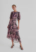 VESTIDO PRINT MANGA ABULLONADA